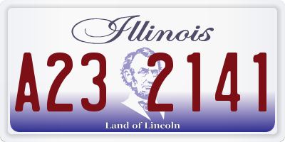 IL license plate A232141
