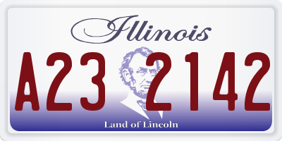 IL license plate A232142