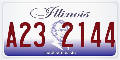 IL license plate A232144