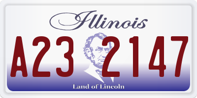 IL license plate A232147
