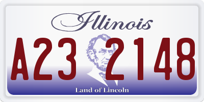 IL license plate A232148