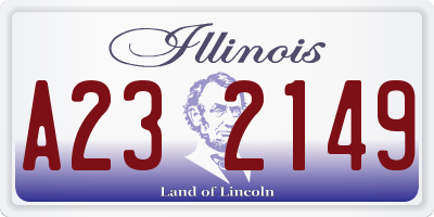 IL license plate A232149
