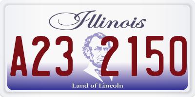 IL license plate A232150