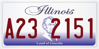 IL license plate A232151
