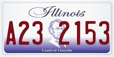 IL license plate A232153