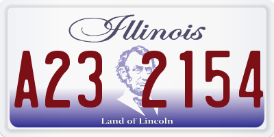 IL license plate A232154