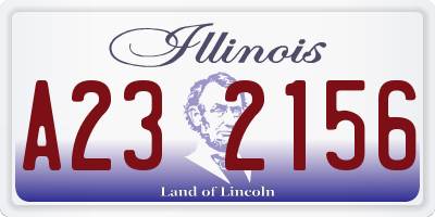 IL license plate A232156