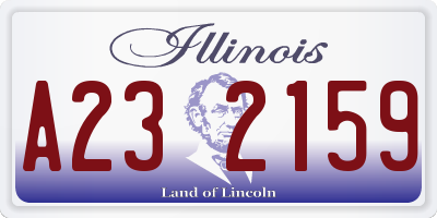 IL license plate A232159