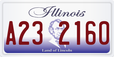 IL license plate A232160