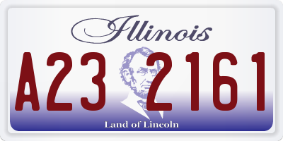 IL license plate A232161