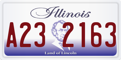 IL license plate A232163