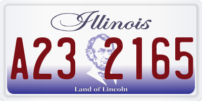 IL license plate A232165