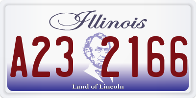 IL license plate A232166
