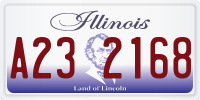 IL license plate A232168