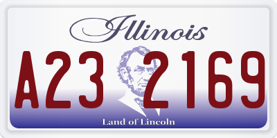 IL license plate A232169