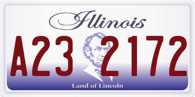 IL license plate A232172