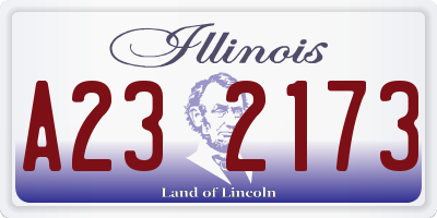 IL license plate A232173