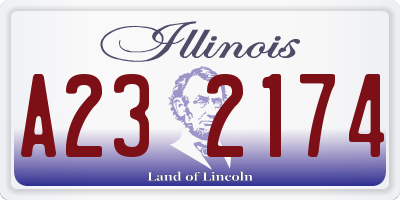 IL license plate A232174