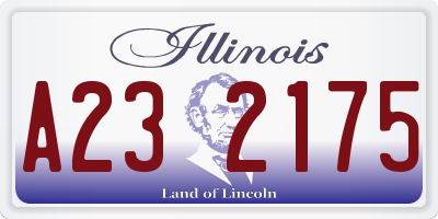 IL license plate A232175