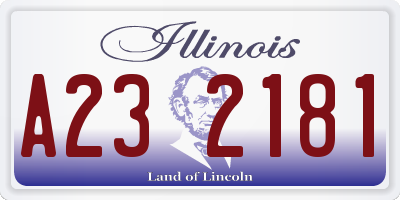 IL license plate A232181