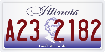 IL license plate A232182