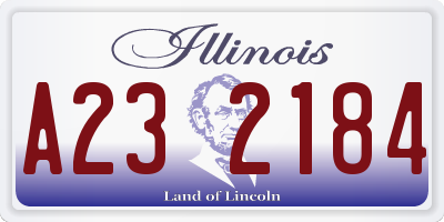 IL license plate A232184