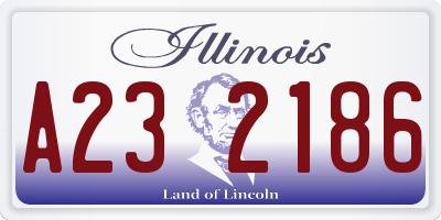 IL license plate A232186