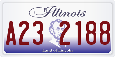 IL license plate A232188