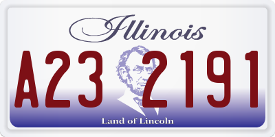 IL license plate A232191