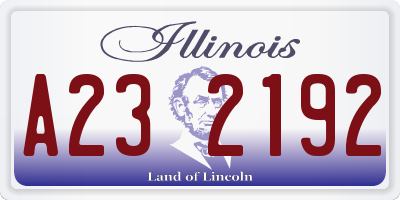 IL license plate A232192