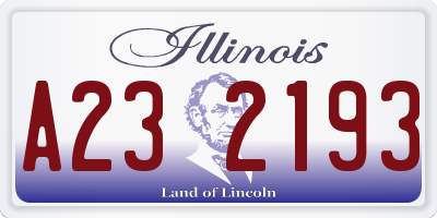 IL license plate A232193