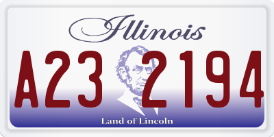 IL license plate A232194