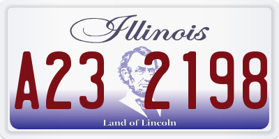 IL license plate A232198