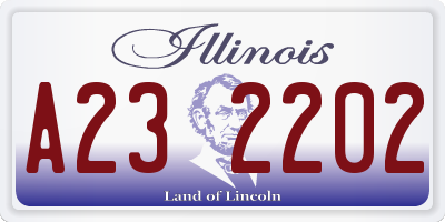 IL license plate A232202