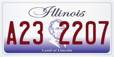 IL license plate A232207
