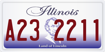 IL license plate A232211