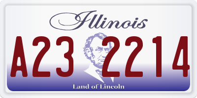 IL license plate A232214