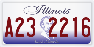 IL license plate A232216