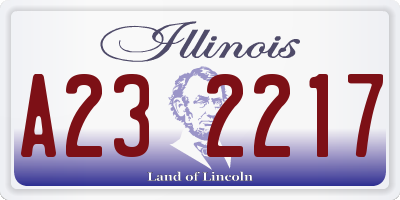 IL license plate A232217