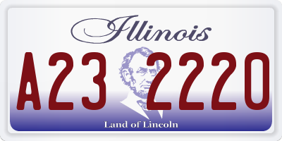 IL license plate A232220