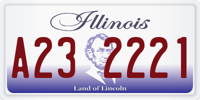IL license plate A232221