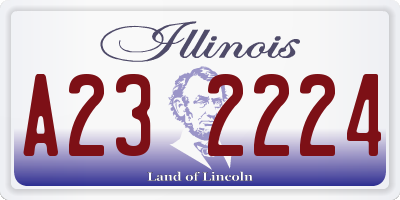 IL license plate A232224