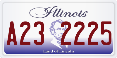 IL license plate A232225