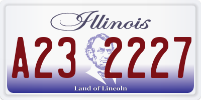 IL license plate A232227