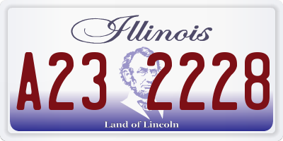 IL license plate A232228