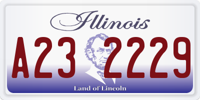 IL license plate A232229