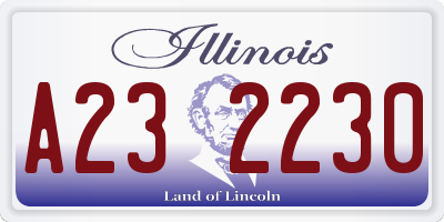 IL license plate A232230