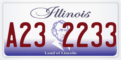 IL license plate A232233