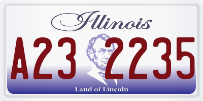 IL license plate A232235