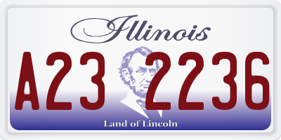 IL license plate A232236